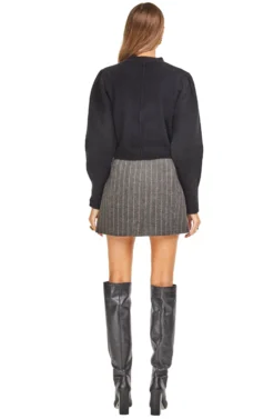 Wilshire Skirt 7 Wilshire Skirt -Larana Style Shop ACS8095 CHARCOAL BROWN STRIPE 03 scaled