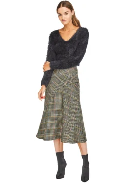 Marsha Skirt 9 Marsha Skirt -Larana Style Shop ACS9005 SAGE MULTI PLAID 01 scaled