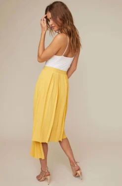 Elliot Pleated Midi Skirt -Larana Style Shop ACS9013 MUSTARD 4 2 A scaled