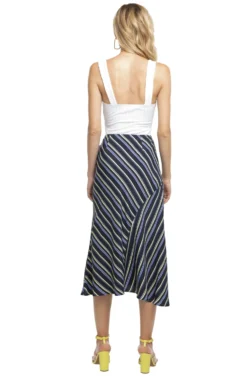 Teagan Striped Midi Skirt -Larana Style Shop ACS9015 PURPLE YELLOW STRIPE 03 scaled