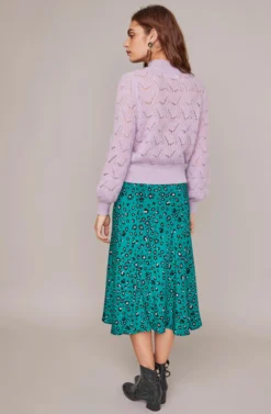 Pamela Leopard Midi Skirt 11 Pamela Leopard Midi Skirt -Larana Style Shop ACS9022B GREEN LILAC LEOPARD 6A scaled