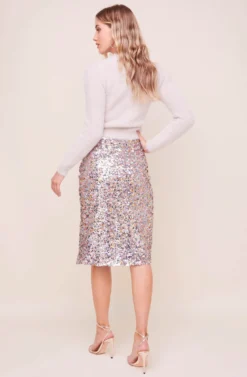 Elaine Sequin Midi Skirt -Larana Style Shop ACS9057 PINK BLUEMULTI 3 scaled