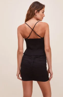 Reanna Pleated Mini Skirt -Larana Style Shop ACS9060 BLACK 5 scaled