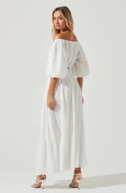 Balboa Tiered Maxi Skirt -Larana Style Shop ACS9080 WHITE 3 scaled