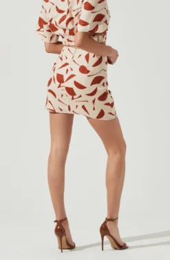 Nirina Abstract Print Mini Skirt 15 Nirina Abstract Print Mini Skirt -Larana Style Shop ACS9087 RUSTABSTRACT 5 scaled
