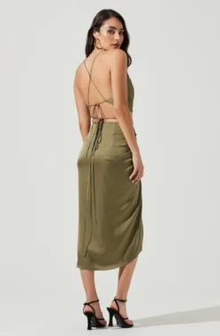 South Beach Ruched Tie Waist Midi Skirt 7 South Beach Ruched Tie Waist Midi Skirt -Larana Style Shop ACS9088 OLIVE 3 851faed0 0c54 4478 88d6 fa52e134d36e scaled