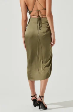 South Beach Ruched Tie Waist Midi Skirt 6 South Beach Ruched Tie Waist Midi Skirt -Larana Style Shop ACS9088 OLIVE 4 f02af87f 038c 41dd bcc1 68d201dfca55 scaled