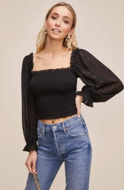 Teri Smocked Top 22 Teri Smocked Top -Larana Style Shop ACT15397B BLACK 2 db837c8e 42dd 4211 86c1 2e54d60e416a scaled