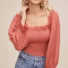Teri Smocked Top