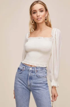 Teri Smocked Top 20 Teri Smocked Top -Larana Style Shop ACT15397B IVORY 2 53302aed 02a3 4571 bdbe 6b257e88f5af scaled