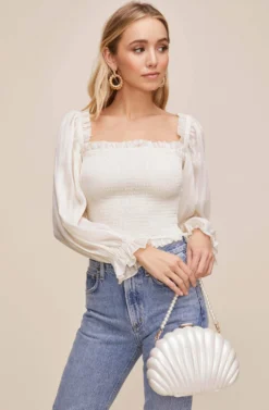 Teri Smocked Top 21 Teri Smocked Top -Larana Style Shop ACT15397B IVORY 3 c27347db 850c 4298 8526 b4ae4c693373 scaled