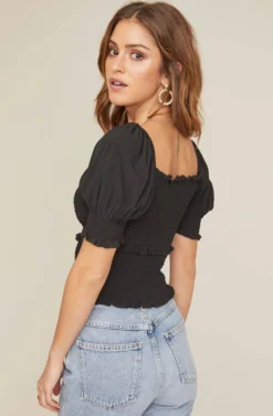 Glenna Smocked Top 21 Glenna Smocked Top -Larana Style Shop ACT15411 BLACK 4A scaled
