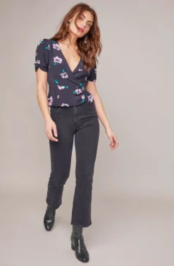 Malia Floral Print Top 6 Malia Floral Print Top -Larana Style Shop ACT15532 BLACK IRON LILAC FLORAL 3A scaled