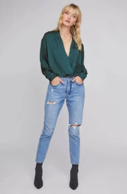 Yvette Wrap Bodysuit 18 Yvette Wrap Bodysuit -Larana Style Shop ACT15601B SPRUCE GREEN 1 scaled