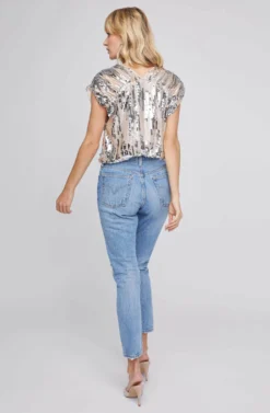 Spritzer Sequin Bodysuit -Larana Style Shop ACT15636 CHAMPAGNE SEQUIN 4 scaled