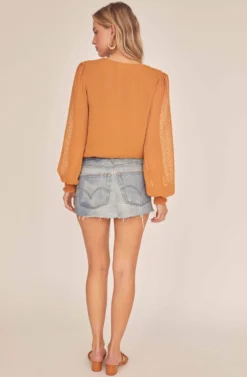 Dixie Wrap Top Bodysuit -Larana Style Shop ACT15781B GOLDEN HOUR 3A scaled