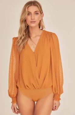 Dixie Wrap Top Bodysuit -Larana Style Shop ACT15781B GOLDEN HOUR 5A scaled