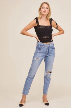 Everly Crochet Top -Larana Style Shop ACT15976 BLACK 1 scaled