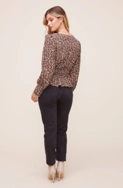 Rebecca Animal Print Top -Larana Style Shop ACT16266R004 BROWN MULTI ANIMAL 3 scaled