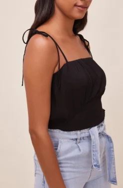 Aracely Smocked Crop Top 17 Aracely Smocked Crop Top -Larana Style Shop ACT16607 BLACK 3 scaled