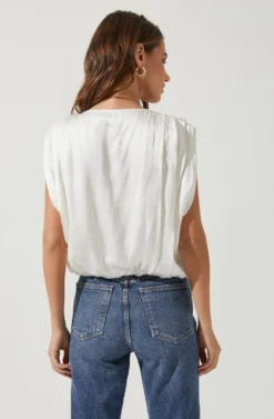 Naoko Pleated Sleeveless Top -Larana Style Shop ACT16679 WHITE 4 scaled