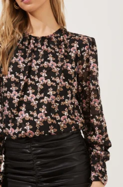 Duchess Floral Long Sleeve Top -Larana Style Shop ACT16780 BLACK PINKBURNOUTFLORAL 5 scaled
