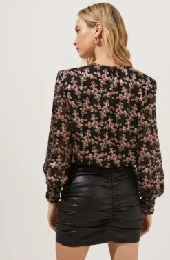 Duchess Floral Long Sleeve Top -Larana Style Shop ACT16780 BLACK PINKBURNOUTFLORAL 6 scaled