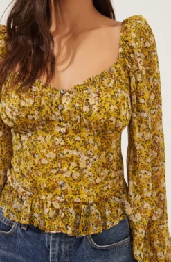 Concord Floral Long Sleeve Top -Larana Style Shop ACT16819 MUSTARDMULTIDITSY 4 scaled