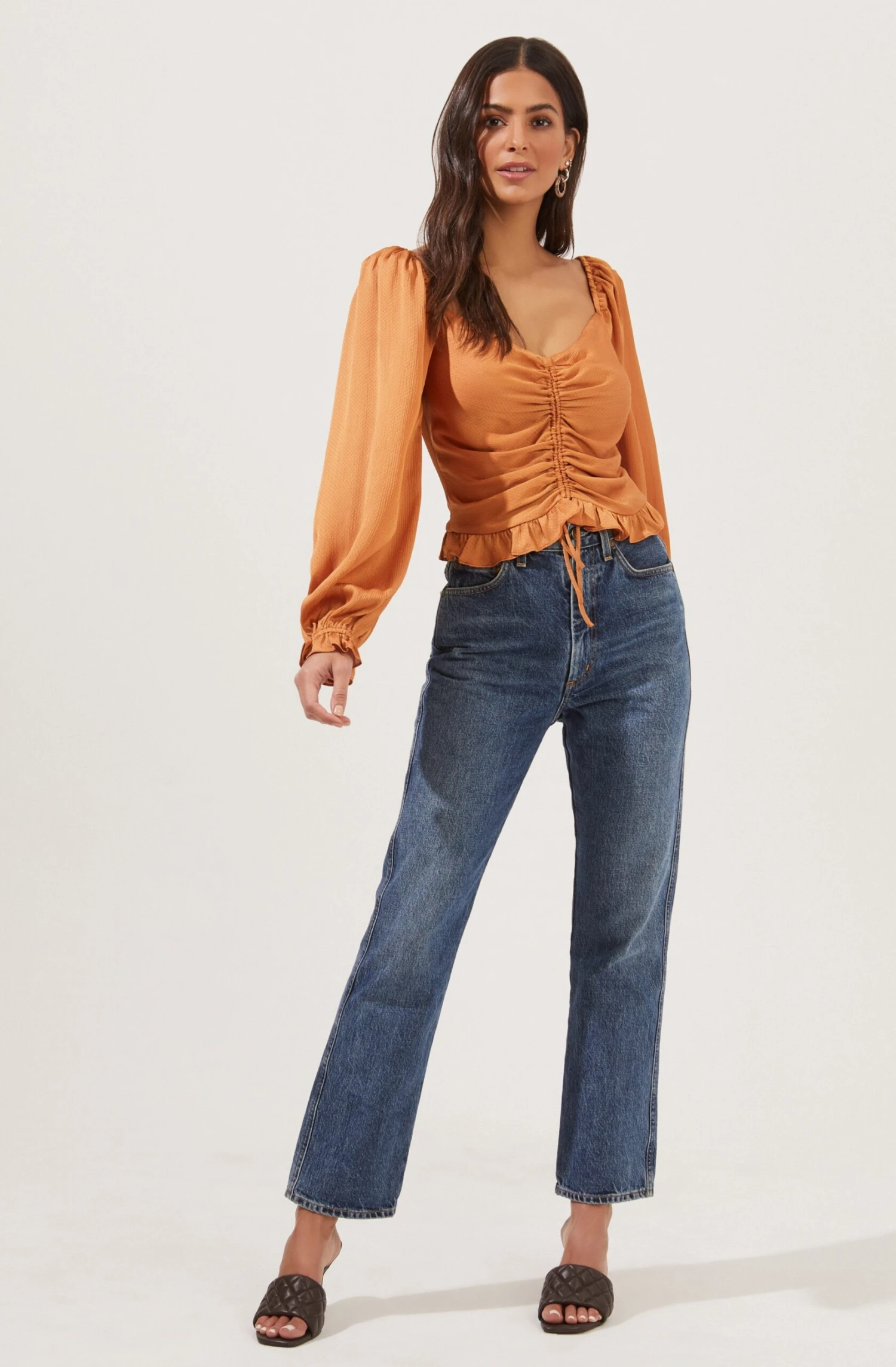 Love Song Ruched Frill Puff Sleeve Top 2 Love Song Ruched Frill Puff Sleeve Top - Image 2