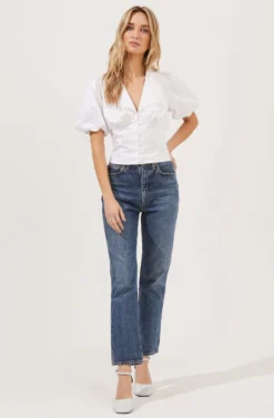 Maiden Lace Trim Collar Top -Larana Style Shop ACT16853 WHITE 1 scaled