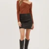 Meika Faux Leather Mini Skirt