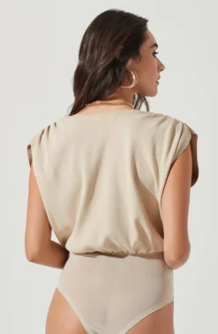 Aldrin Wrap Front Bodysuit -Larana Style Shop ACT17068 BONE 7 scaled