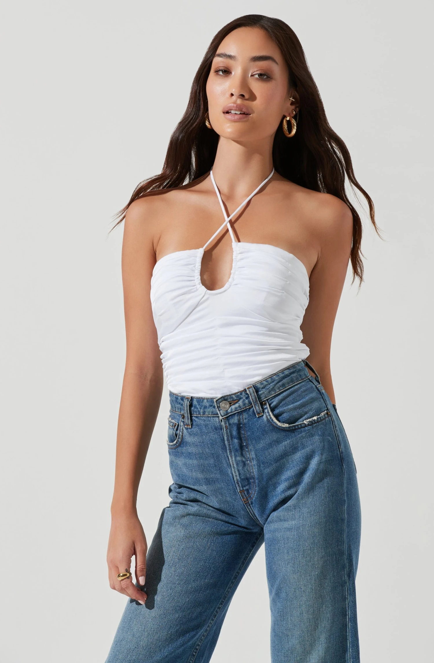 Shayne Ruched Halter Bodysuit 1 Shayne Ruched Halter Bodysuit