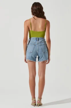 Beach Day Side Cutout Bodysuit -Larana Style Shop ACT17172 PISTACHIO 1614 scaled