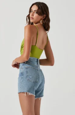 Beach Day Side Cutout Bodysuit -Larana Style Shop ACT17172 PISTACHIO 1617 scaled