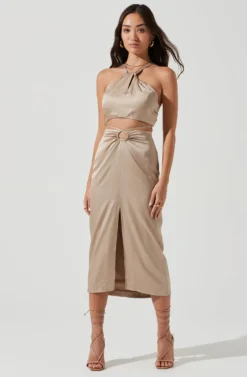 Robin Tie Waist Cutout Midi Skirt -Larana Style Shop ACT17181 KHAKI 1930 d8f19258 efc0 4a84 9a87 2229f336dead scaled