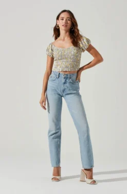 Jemma Floral Smocked Puff Sleeve Top 10 Jemma Floral Smocked Puff Sleeve Top -Larana Style Shop ACT17229B YELLOWMULTIFLORAL 2 scaled