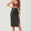 Melody Faux Leather Midi Skirt