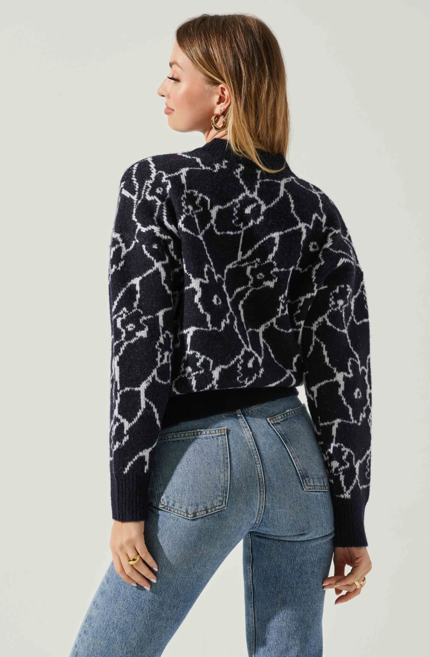 Saira Abstract Floral Sweater 6 Saira Abstract Floral Sweater - Image 6