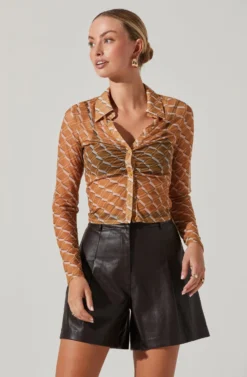 Wilma Faux Leather Shorts 14 Wilma Faux Leather Shorts -Larana Style Shop ACT17338M MUSTARDCREAMGEO 3 422e00f6 8c21 4854 81dc 031386139c3d scaled