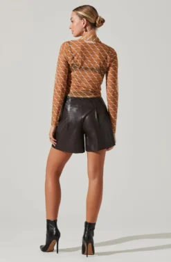 Wilma Faux Leather Shorts 17 Wilma Faux Leather Shorts -Larana Style Shop ACT17338M MUSTARDCREAMGEO 5 e94da21f 224a 4c2c 8ec0 cbffea15c14b scaled