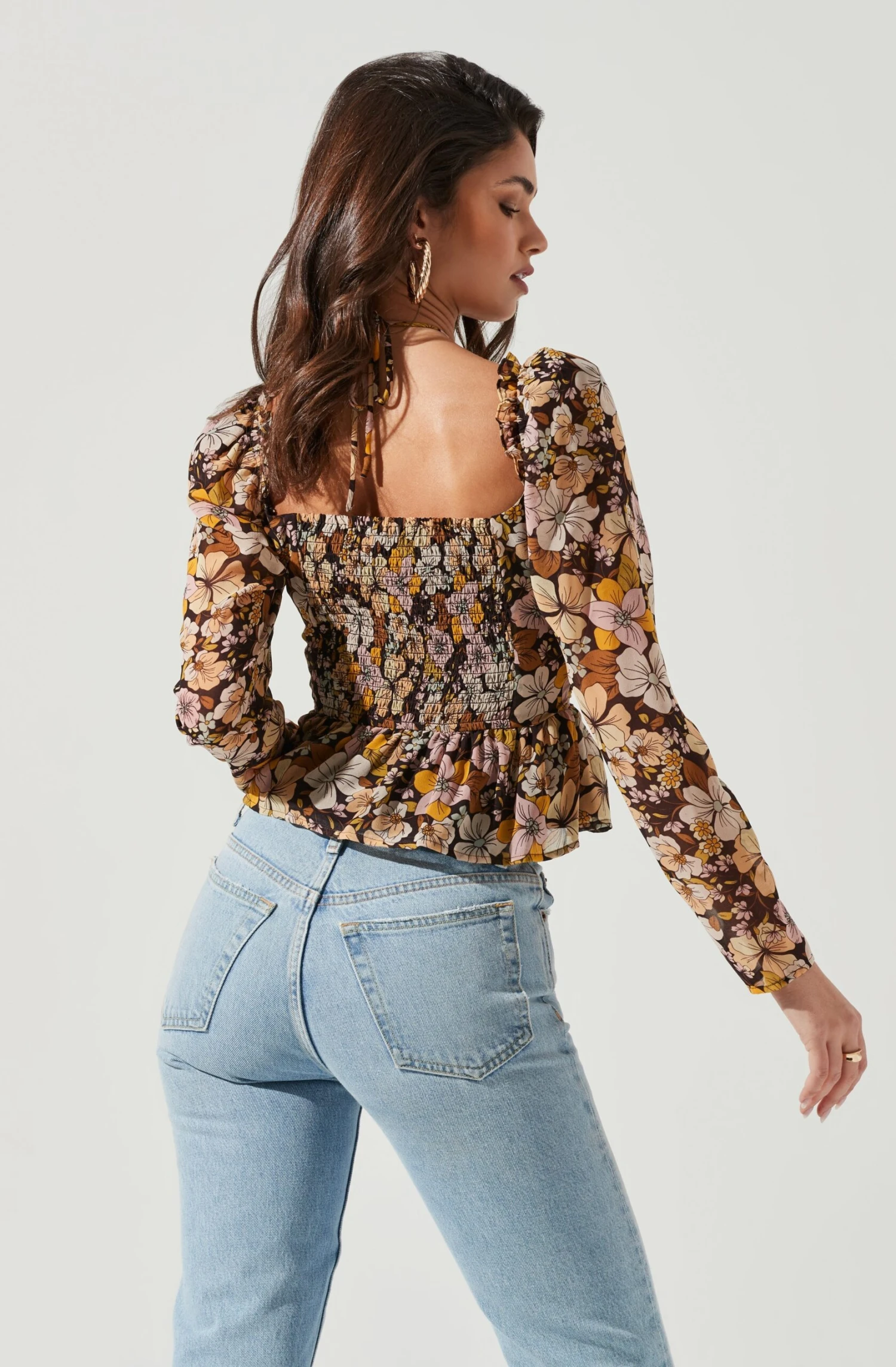 Toni Ruched Halter Long Sleeve Peplum Top 11 Toni Ruched Halter Long Sleeve Peplum Top - Image 11