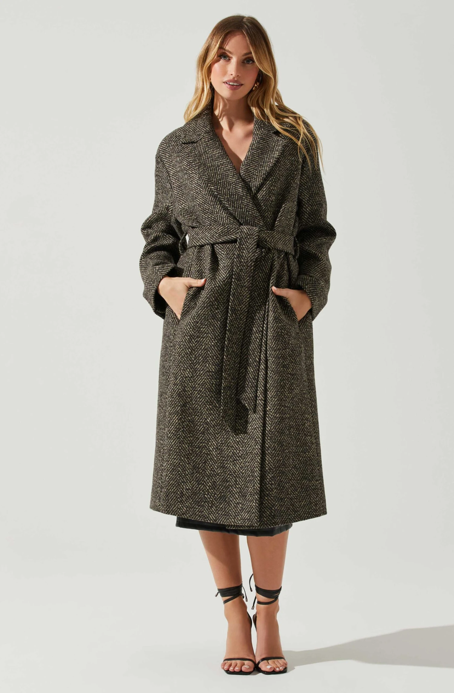 Rhodes Herringbone Tie Waist Coat 3 Rhodes Herringbone Tie Waist Coat - Image 3