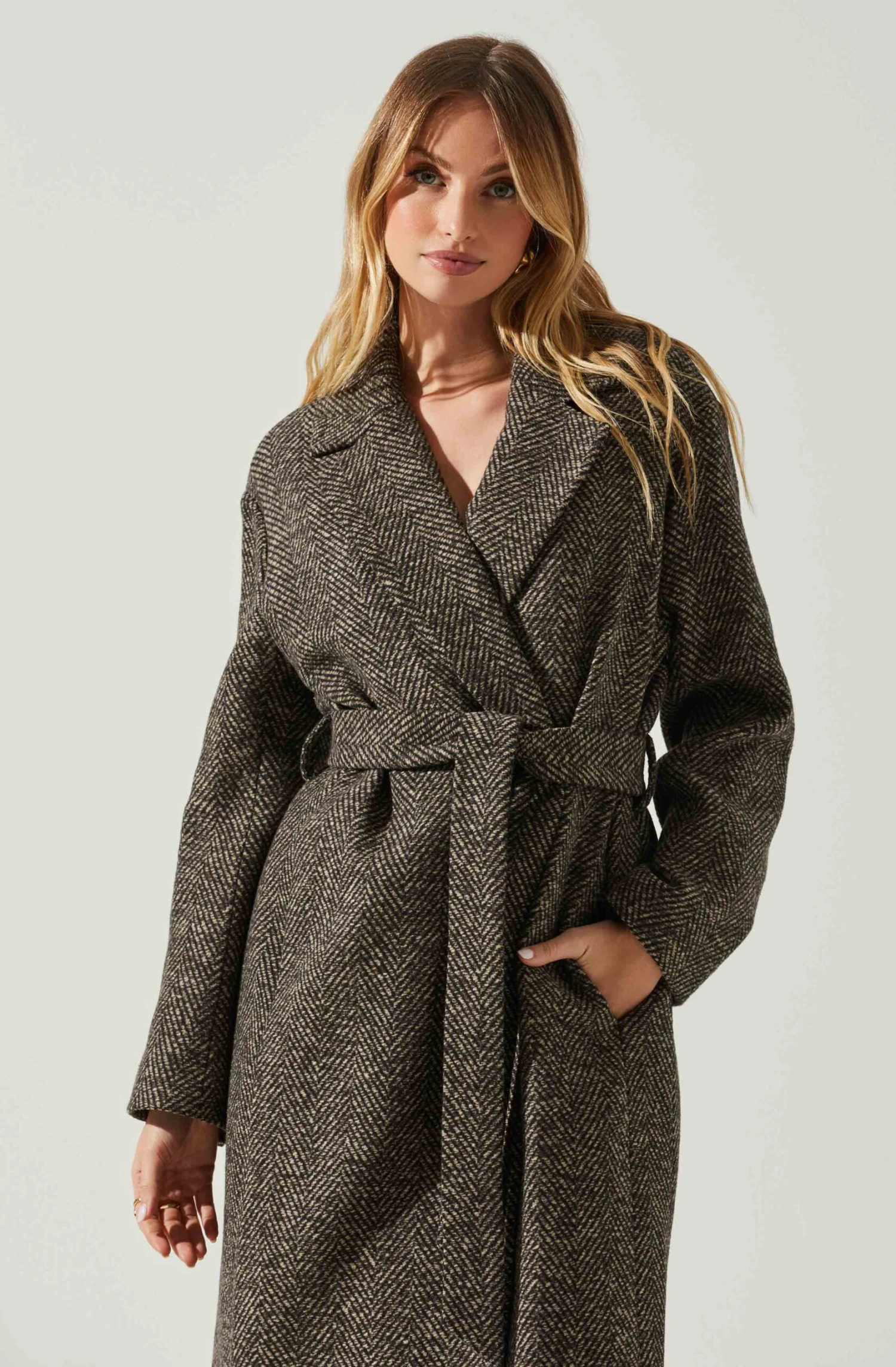 Rhodes Herringbone Tie Waist Coat 2 Rhodes Herringbone Tie Waist Coat - Image 2