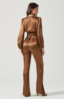 Nix Twist Front Long Sleeve Top -Larana Style Shop ACT17381 MOSS 1685 scaled