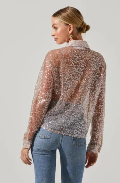 Maxine Sheer Sequin Long Sleeve Top 11 Maxine Sheer Sequin Long Sleeve Top -Larana Style Shop ACT17443 NUDE 5 9706264d e8bd 408f a7e9 f972804443f3 scaled