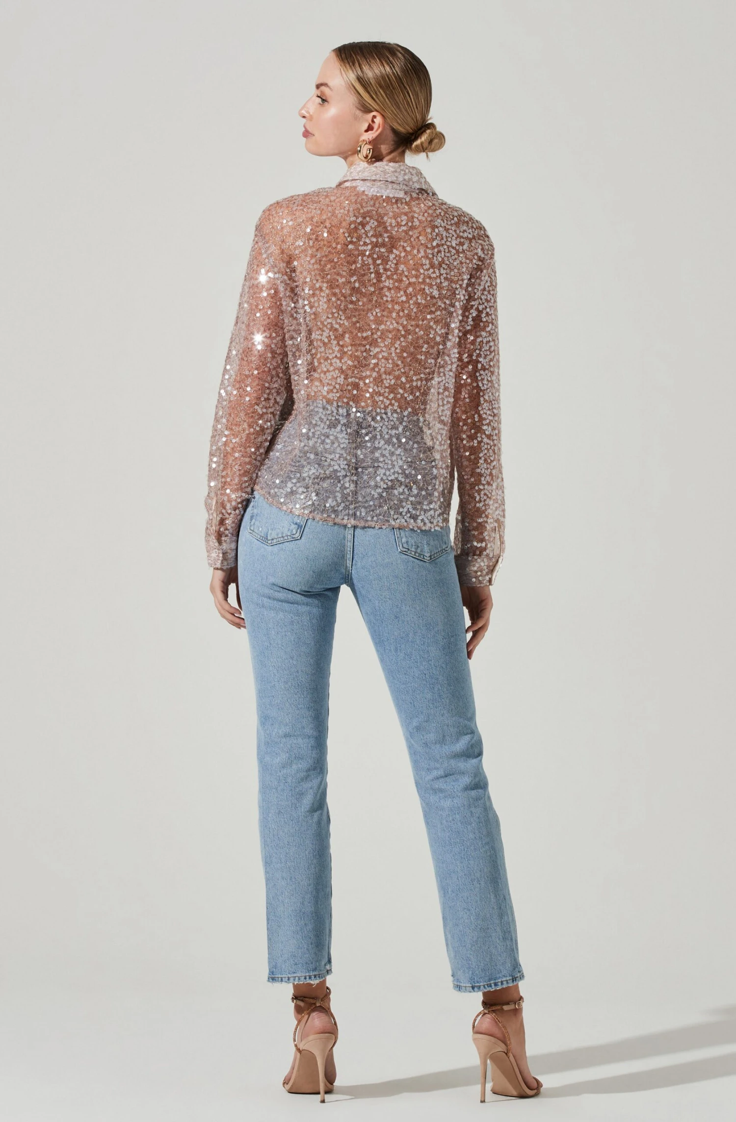 Maxine Sheer Sequin Long Sleeve Top 5 Maxine Sheer Sequin Long Sleeve Top - Image 5