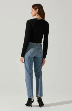 Melissa Pearl Embellished Cardigan Sweater -Larana Style Shop ACT17475P BLACK 6 scaled