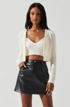 Melissa Pearl Embellished Cardigan Sweater -Larana Style Shop ACT17475P CREAM 2 scaled