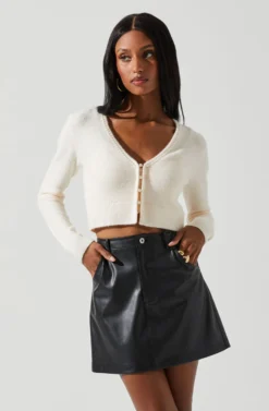 Melissa Pearl Embellished Cardigan Sweater -Larana Style Shop ACT17475P CREAM 4 scaled